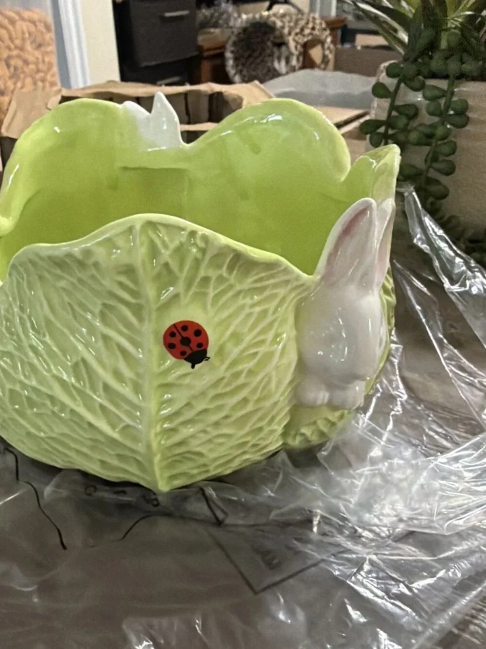 Yankee Candle Ceramic Easter Bunny Jar Candle Holder - NIB